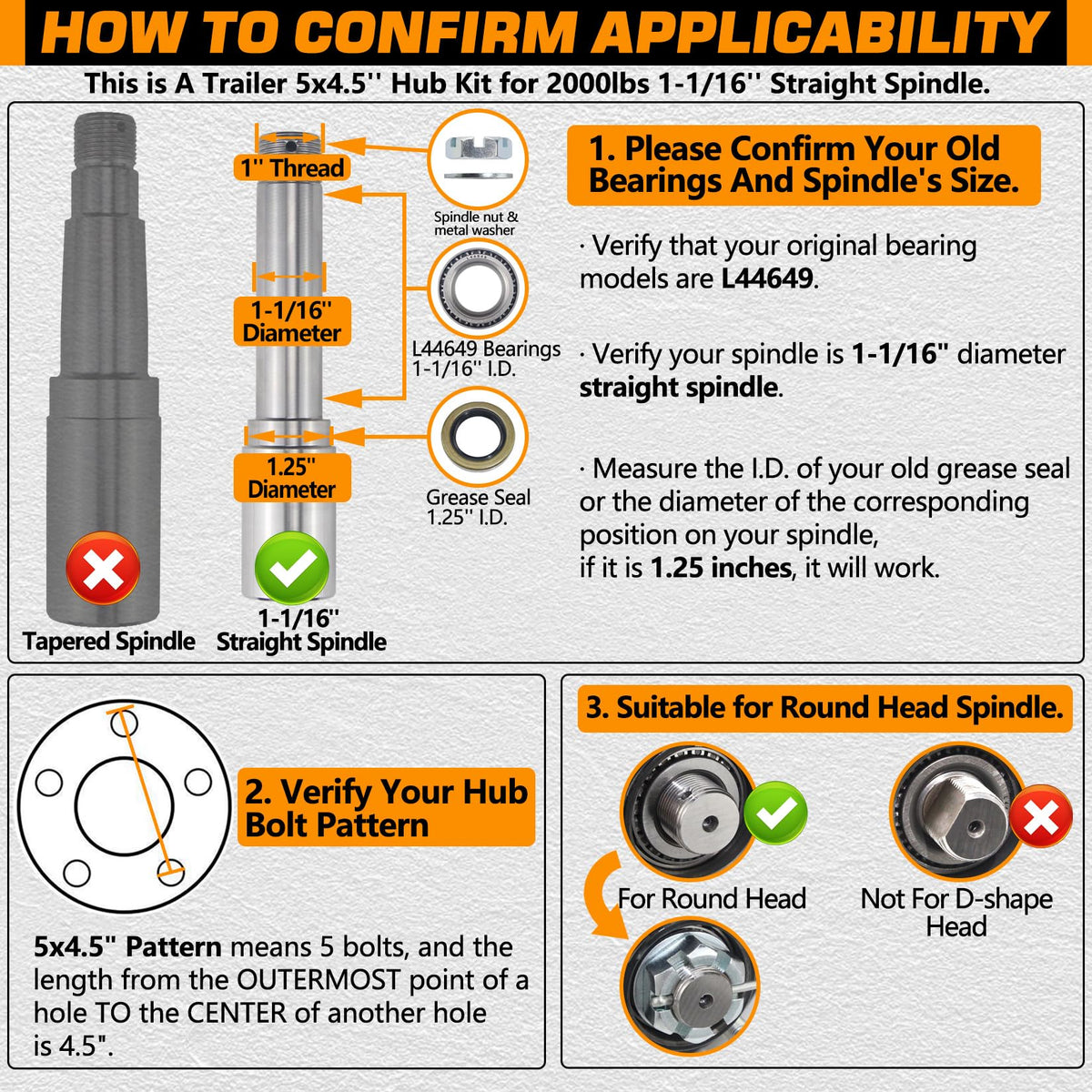 GREPSPUD rear hub spindle side highlighting pre-assembled bearings for faster installation