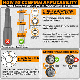 GREPSPUD rear hub spindle side highlighting pre-assembled bearings for faster installation