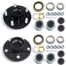 GREPSPUD front view of both 5x5" hubs showing bolt pattern and finish, durable replacement