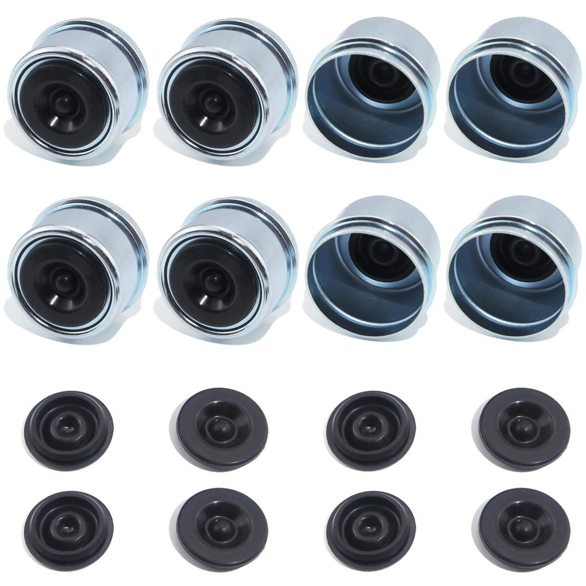 GREPSPUD front view of eight hub caps showing complete set and value bundle benefit