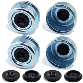 GREPSPUD front view of four 2.72-inch hub dust caps showing complete set and spare seals