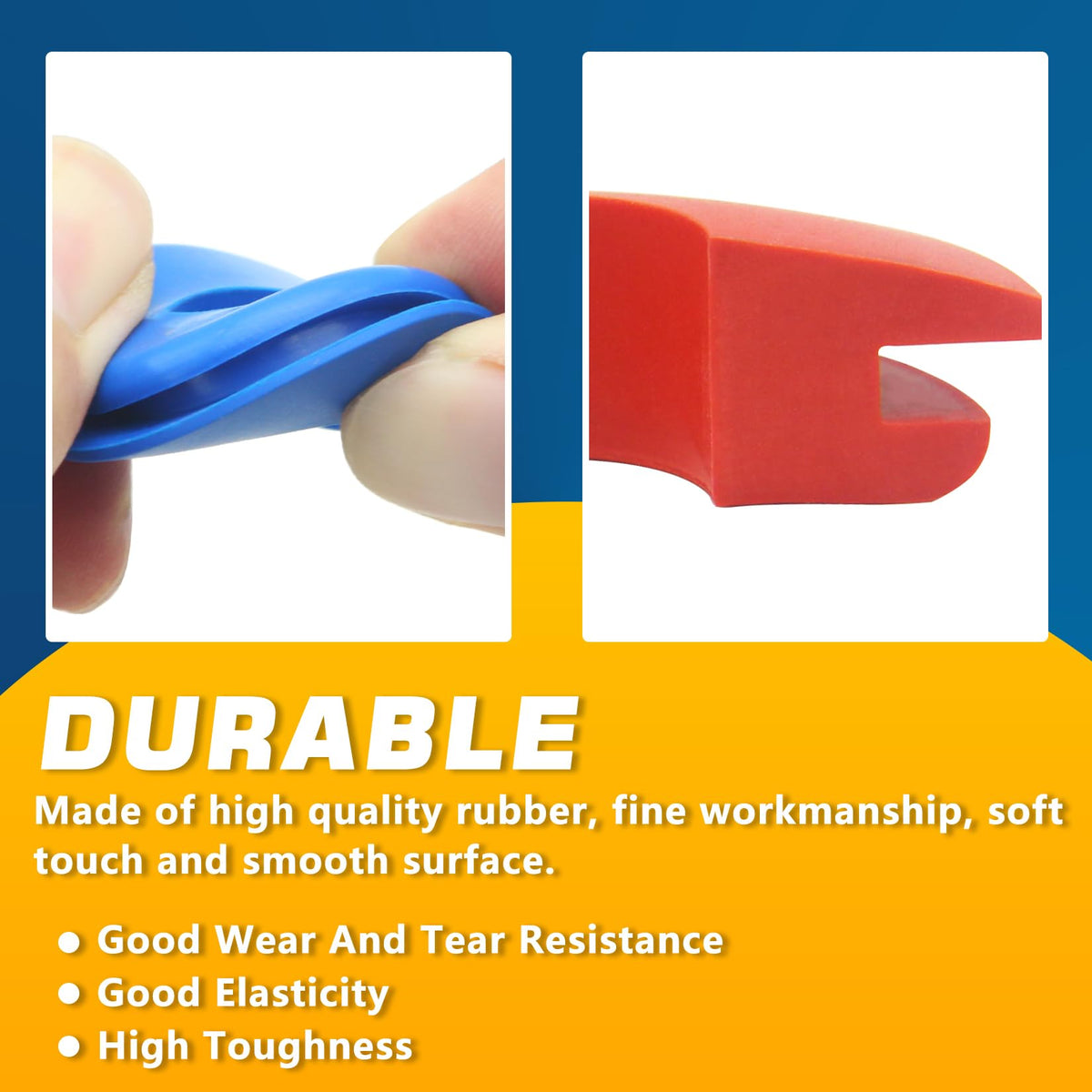 GREPSPUD rubber texture detail showing durable finish and flexibility