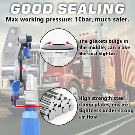 GREPSPUD glad hands mounted on trailer demonstrating secure connection