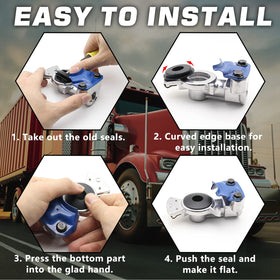 GREPSPUD glad hands beside ruler showing compact 4.1-inch dimension