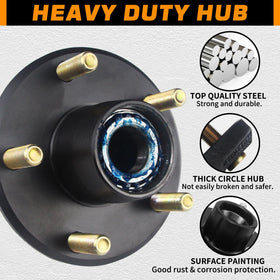 GREPSPUD lug nuts, spindle nuts and washers laid out to show complete hardware convenience
