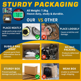 GREPSPUD hubs neatly packaged in box protecting parts during shipping and transit