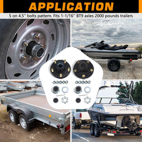 GREPSPUD hub installed on trailer wheel demonstrating correct fit and road-ready durability
