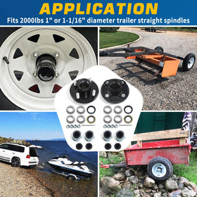 GREPSPUD hub installed on trailer axle showing ready-to-use, road-ready benefit