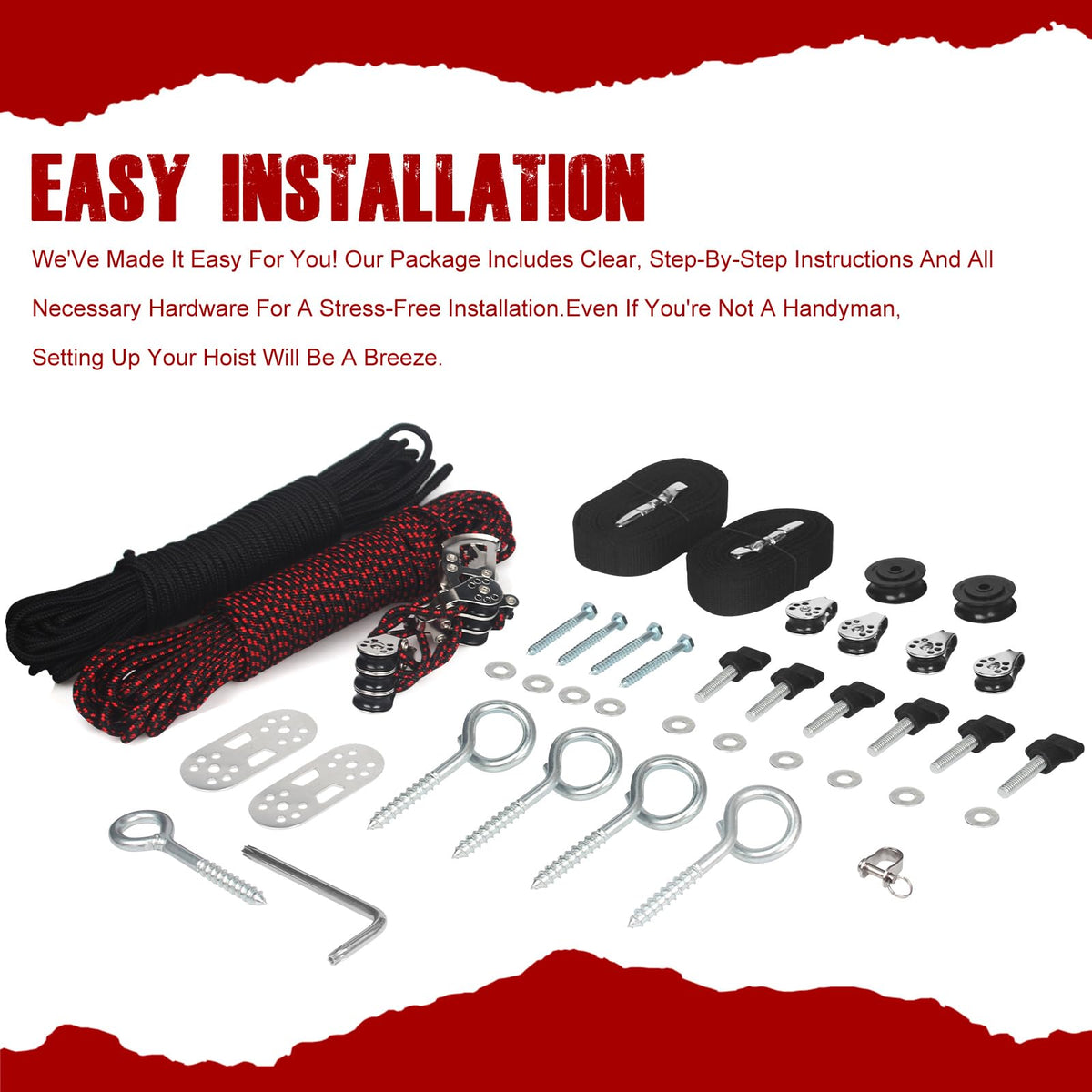GRERTY hoist installed in garage demonstrating space-saving and parking benefit