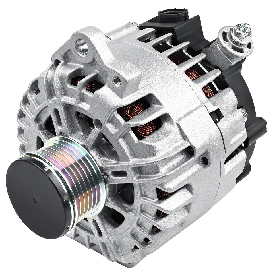 Grezuton front view alternator showing mounting and fit for easy identification