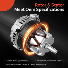 Grezuton alternator next to ruler to show scale and fitment verification