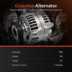 Grezuton alternator in garage setting indicating straightforward DIY installation