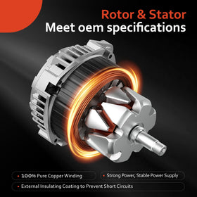 Grezuton alternator installed in engine bay demonstrating direct-fit replacement benefit