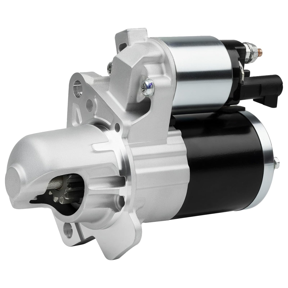 Grezuton starter front view showing full housing and OEM fit benefits