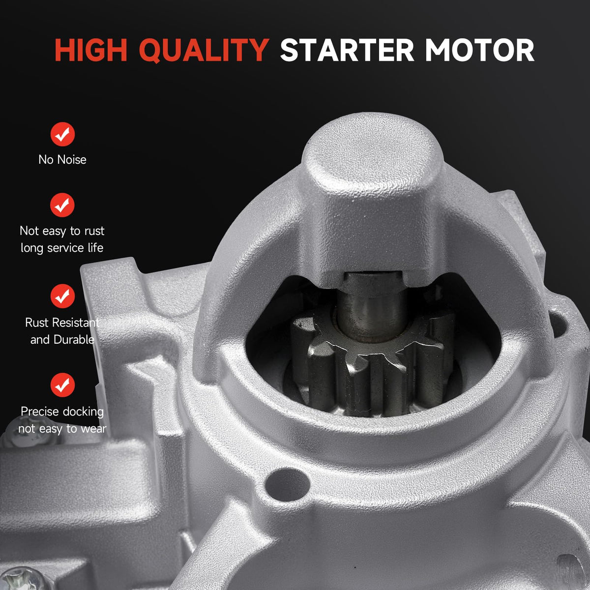 Grezuton starter gear teeth detail showing durable materials and fit
