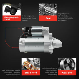 Grezuton starter installed in engine bay demonstrating direct-fit compatibility