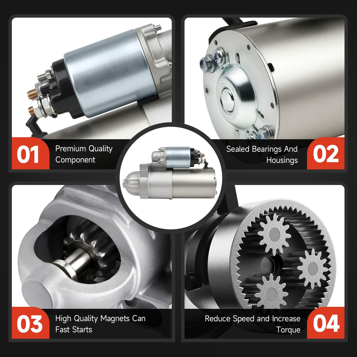 Grezuton starter installed in engine bay restoring reliable engine cranking
