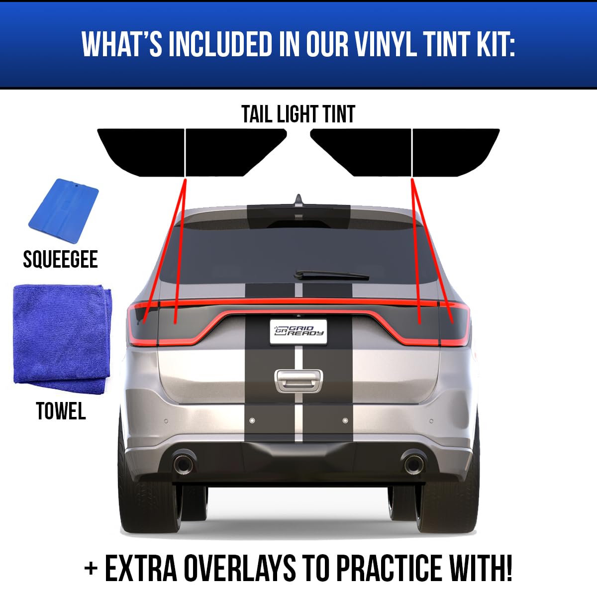 GRIDREADY left taillight applied providing sleek smoked look and vehicle upgrade