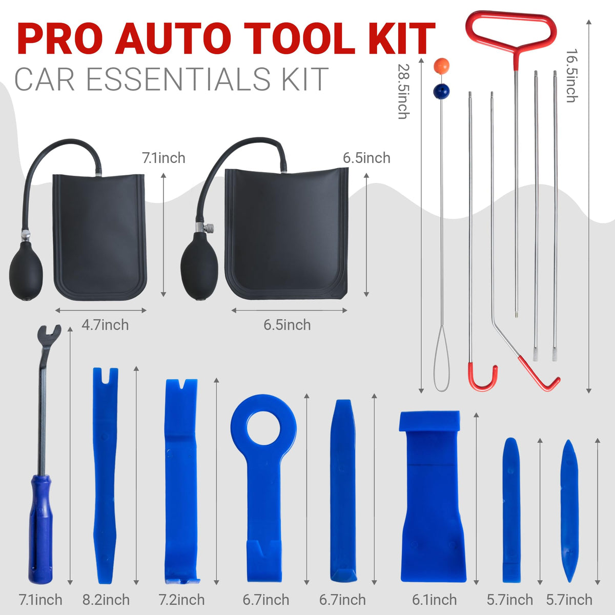 Grinelia tools laid out to display the 27-piece set and versatile repair options