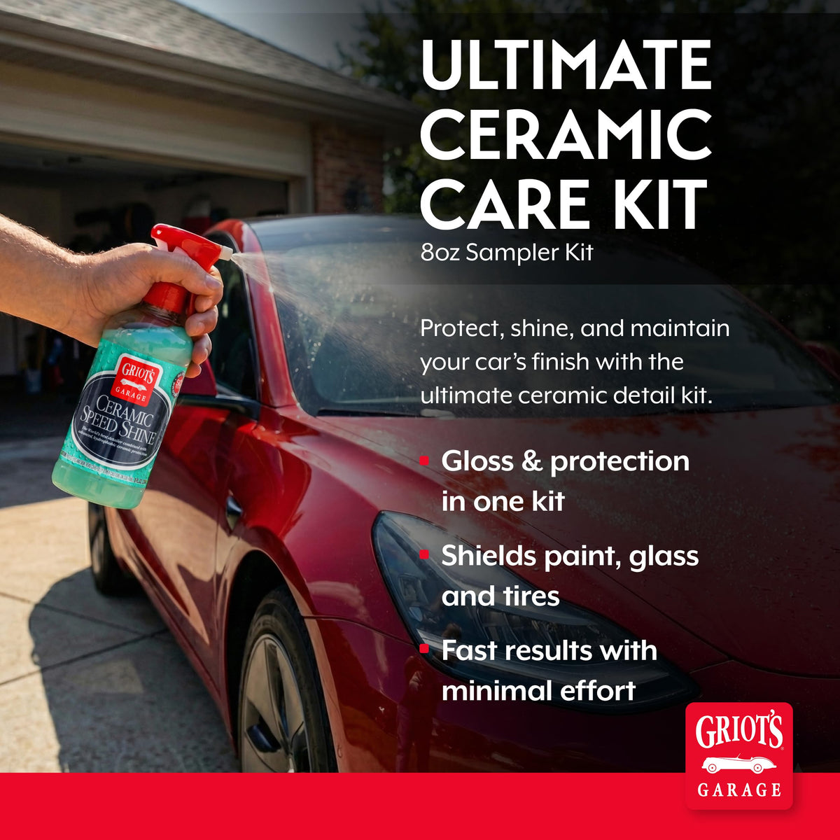 Griot's Garage 3-in-1 wax close-up spray nozzle adding ceramic shine