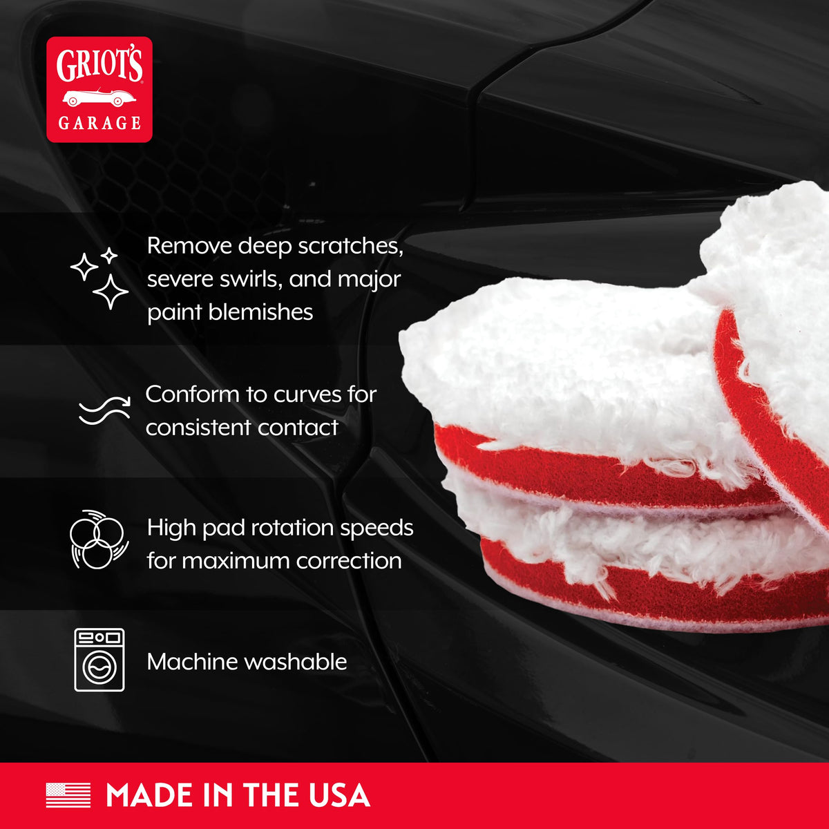 Griot's Garage foam interface profile delivering fast pad rebound