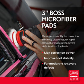 Griot's Garage close-up of 9mm microfiber face for aggressive correction