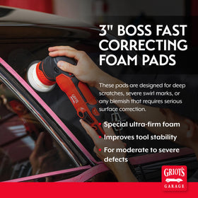 Griot's Garage BOSS 3" side profile highlighting low 5/8 inch height for better energy transfer