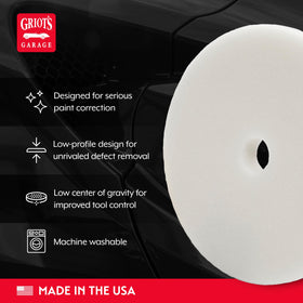 Griot's Garage pad attached to polisher in use offering faster paint correction