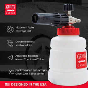 Griot's Garage Auto‑Mix bottle attached demonstrating no‑mix convenience benefit