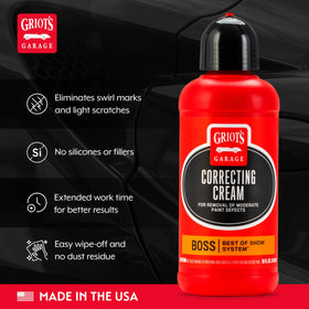 Griot's Garage product applied with a polisher demonstrating efficient correction