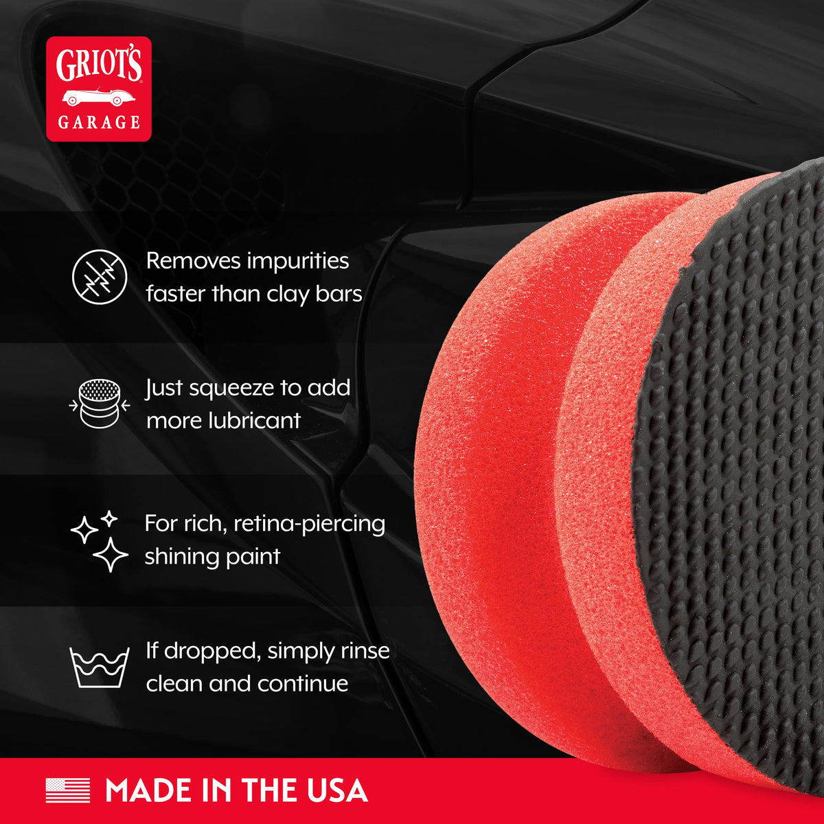 Griot's Garage foam grip detail reducing hand fatigue for longer detailing sessions