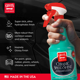 Griot's Garage close-up label view highlighting SiO2 formula and performance benefit