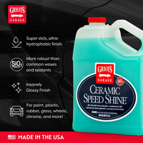 Close-up of glossy paint surface after Griot's Garage application highlighting mirror-like sheen