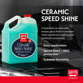 Griot's Garage spray mist being applied to car panel for quick gloss and protection