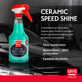 Griot's Garage misting on car panel demonstrating easy spray application and shine