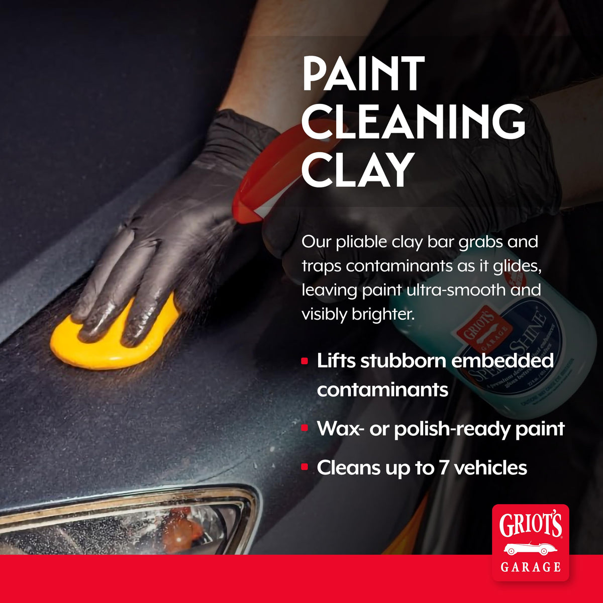 Griot's Garage clay bar texture close-up demonstrating pliable cleaning action