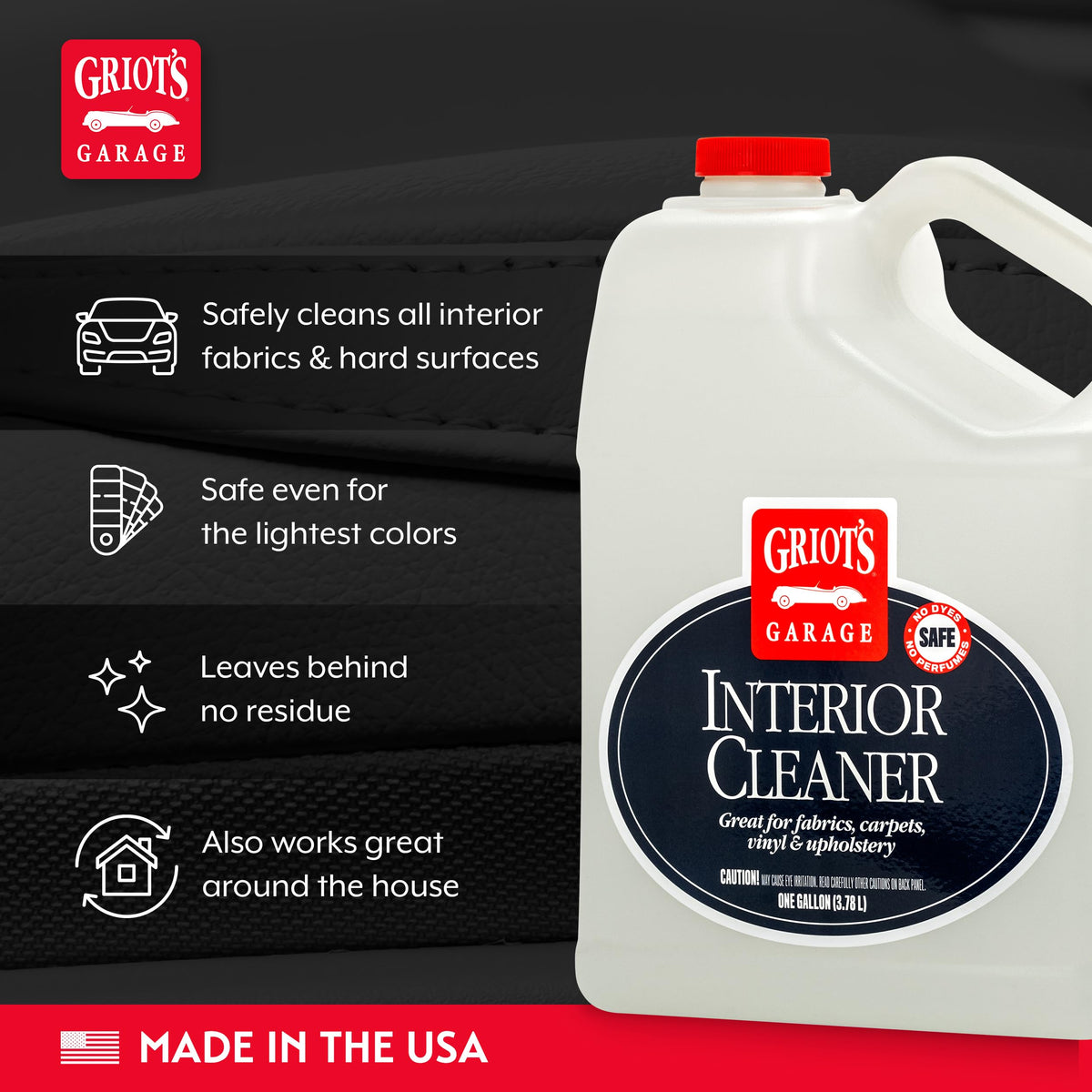 Griot's Garage cleaner on carpet fibers lifting dirt and stains