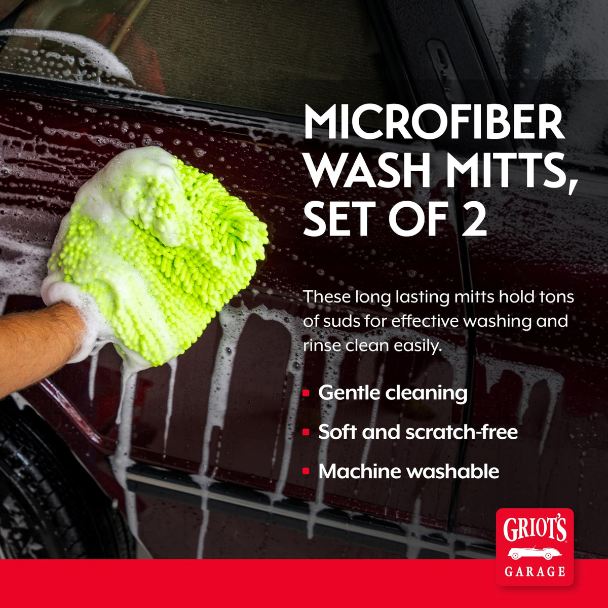Griot's Garage close-up of twisted microfiber strands for gentle dirt lifting
