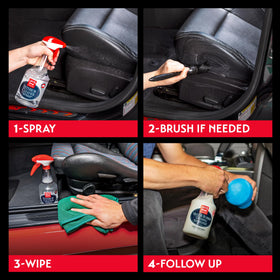 Griot's Garage cleaning dashboard and vinyl trim for refreshed look
