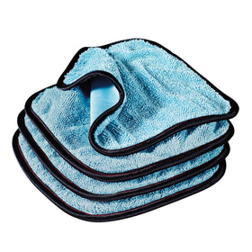 Griot's Garage front view of dual-weave towels showing both sides for efficient cleaning