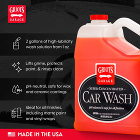 Griot's Garage foaming cannon producing rich suds, improving coverage and cleaning speed