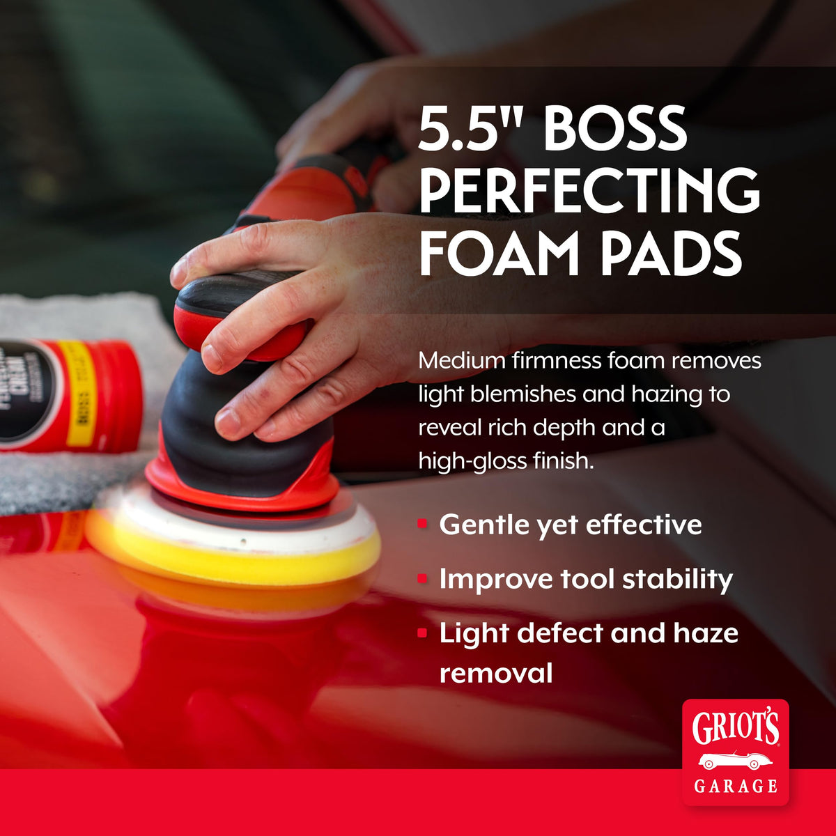 Griot's Garage foam texture close-up highlighting consistent cell structure for smooth finish