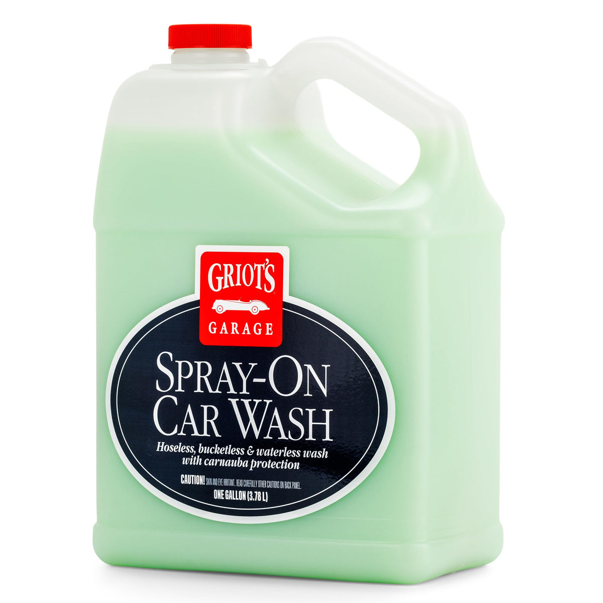Griot's Garage gallon bottle front label showing product identity and benefits