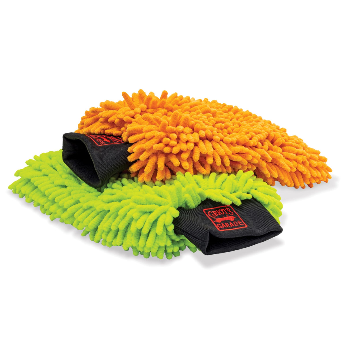Griot's Garage front view of mitts showing two-color set for task separation