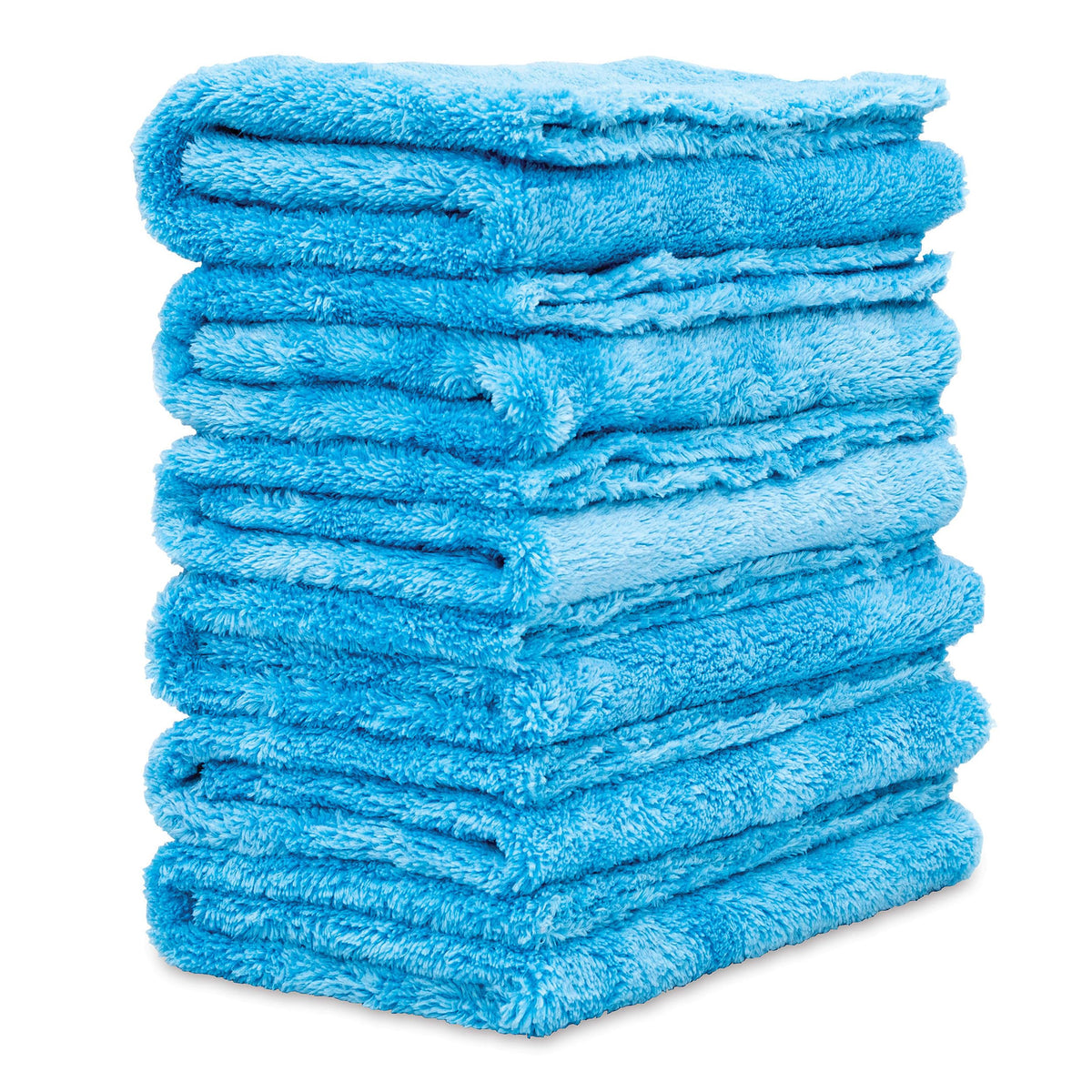 Griot's Garage front pack showing six plush towels and clear labeling for convenience
