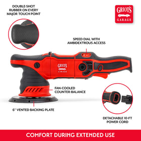 Griot's Garage long quick-connect cord and rest pads for stable placement