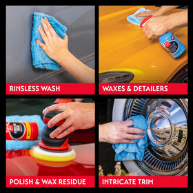 Griot's Garage towel used to buff car paint delivering streak-free shine and safety