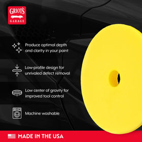 Griot's Garage pad mounted on a dual-action polisher improving control and polishing efficiency