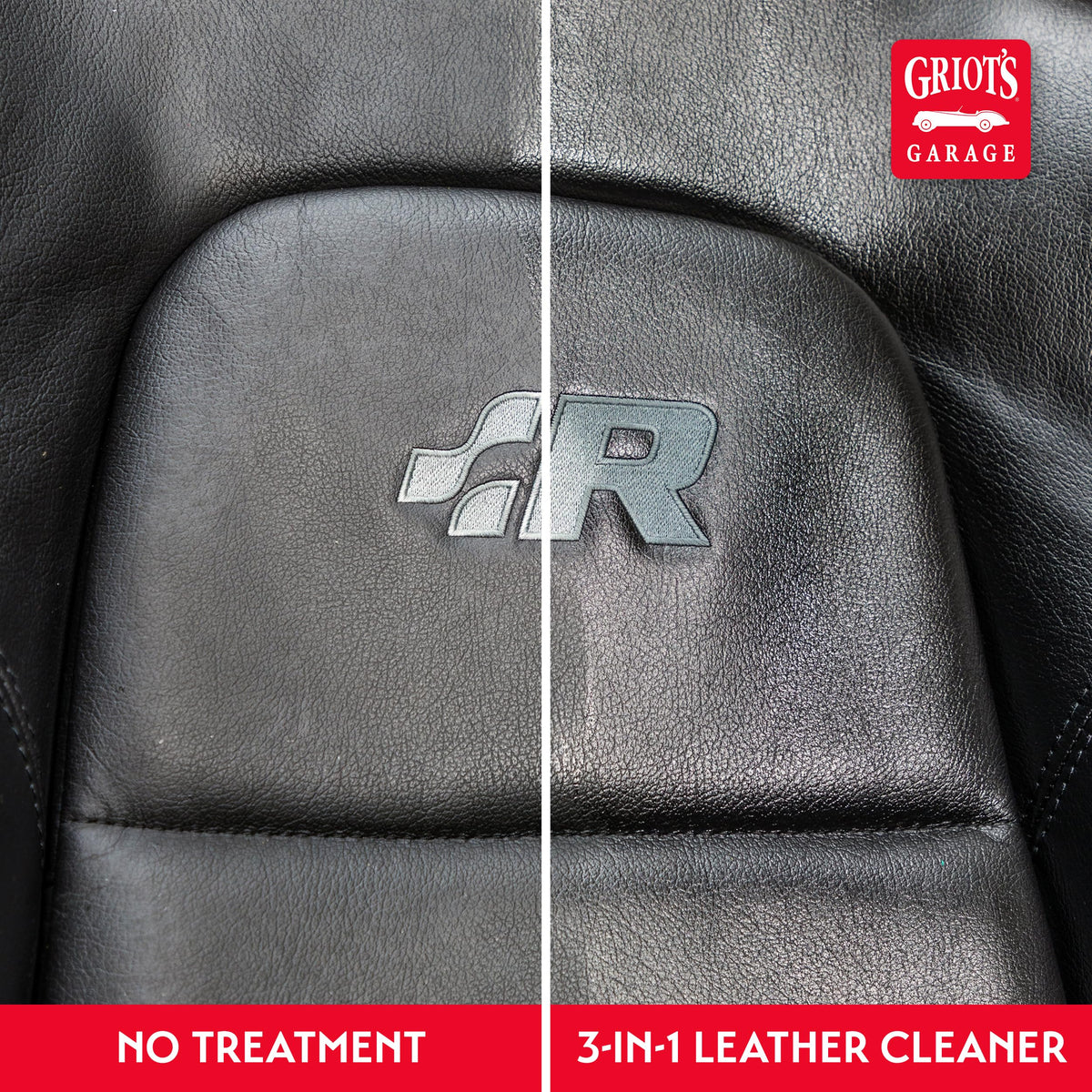 Griot's Garage before and after leather seat restoration comparison