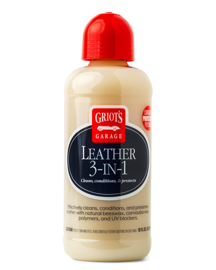 Griot's Garage front label showing cleaner conditioner benefits